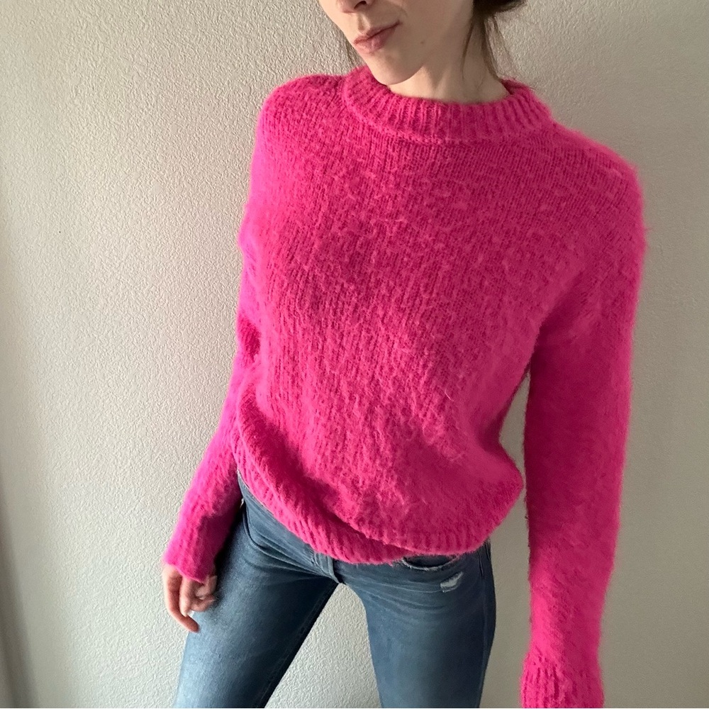 A New Day Fuzzy Pink Sweater